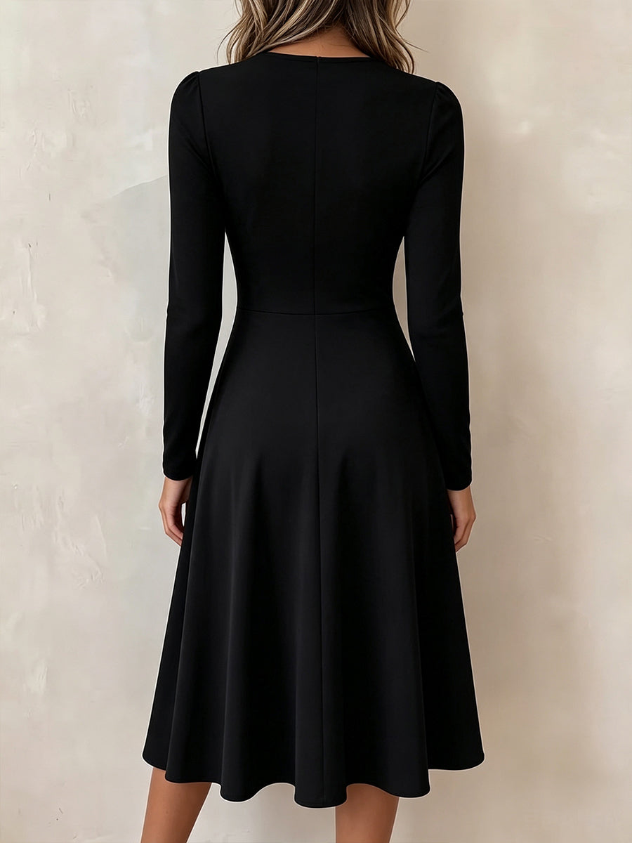 Chic Sheer Pleated Mesh Midi Dress