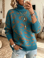Open-knit V-neck Long-sleeve Sweater With Feather-like Texture