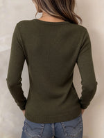 Bold Strappy Plunge Knit Pullover