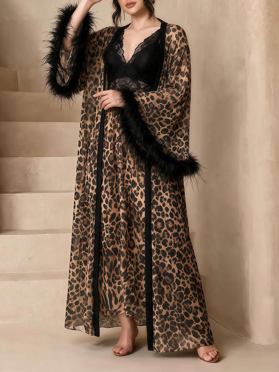 Cozy Lace-Accented Hooded Knit Two-Piece Set