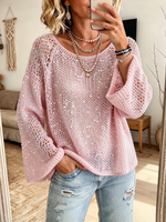 Chic Sparkling Sequin Knit Sweater Top