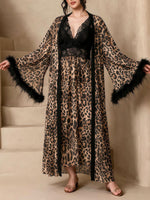 Cozy Lace-Accented Hooded Knit Two-Piece Set