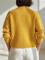 Cozy Chunky-knit Cardigan With Stand Collar