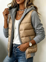 Cozy Quilted Color-Block Hooded Jacket