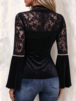 Elegant Mock-Neck Velvet Top
