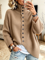 Relaxed Oversized Asymmetric Sweater.